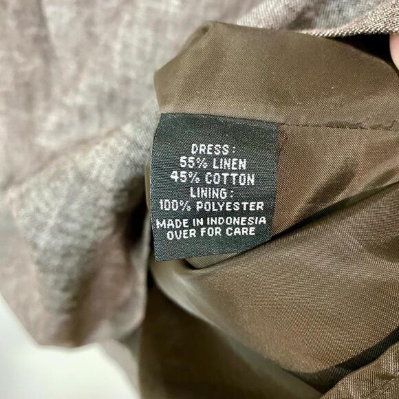 AGB Women’s Midi Business Ruffle Front Scoop Neck Dress Brown Size 6 EUC - Picture 6 of 10